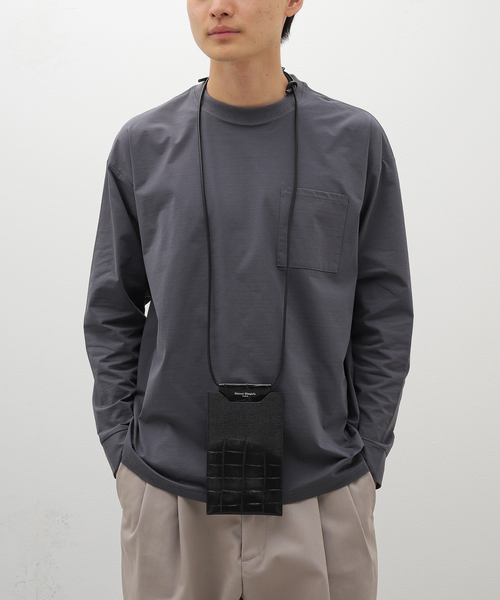 Maison Margiela(メゾンマルジェラ)の「【MAISON MARGIELA / メゾン マルジェラ】Mobileケース FUSIONサフィアーノ(キーケース/キーアクセサリー・メンズ・ブラック・FREE)」の2枚目の写真