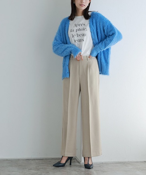 Pierrot(ピエロ)の「ウールライクタックワイドパンツ(その他パンツ・レディース・ブラウン/チャコール/オリーブ/ベージュ系その他・PM/L/M)」の18枚目の写真