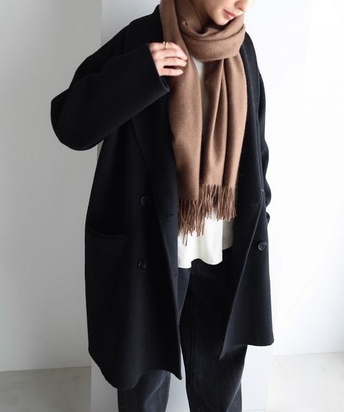 値下げウール リバー ローブ コート ネイビー 2021 AW Coat Collection