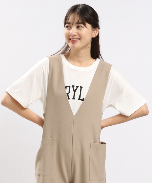 GLOBAL WORK Smile Seed Store（グローバルワーク スマイルシードストア）の「コットンシンプルプリントTシャツ半袖/175873（Tシャツ/カットソー・レディース・チャコールグレー/ホワイト/ホワイト系その他2/ホワイト系その他3/ホワイト系その他5/ホワイト系その他4・SMALL/MEDIUM/LARGE/X-LARGE）」の4枚目の写真