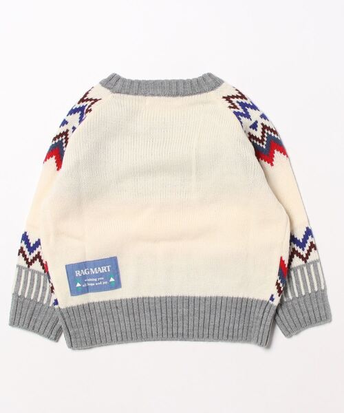RAGMART（ラグマート）の「ノルディックニット（ニット/セーター・キッズ・サックスブルー/オフホワイト・90cm/95cm/80ｃｍ）」の11枚目の写真