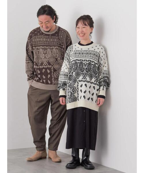 CRAFT STANDARD BOUTIQUE（クラフトスタンダードブティック）の「【男女兼用】JQリバーシブルニット（ニット/セーター・レディース・アイボリー/モカ・L/XL/M）」の5枚目の写真