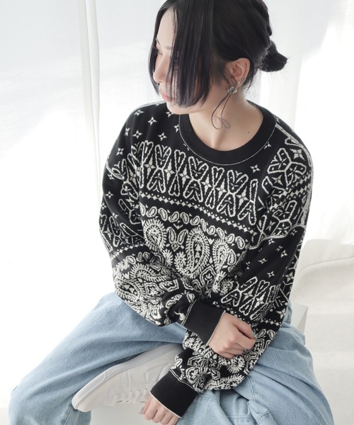 CRAFT STANDARD BOUTIQUE（クラフトスタンダードブティック）の「【男女兼用】JQリバーシブルニット（ニット/セーター・レディース・アイボリー/モカ・L/XL/M）」の2枚目の写真