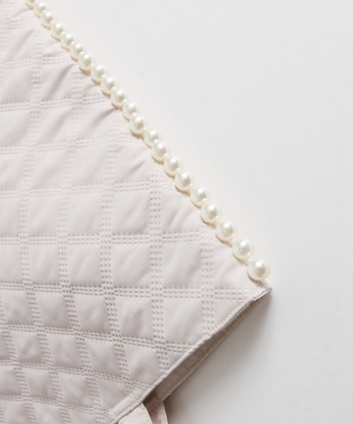 tocco closet（トッコ　クローゼット）の「サイドパール付きキルティングサブバッグ（ハンドバッグ・レディース・ベージュ/ブラック/ピンク/ネイビー・FREE）」の20枚目の写真