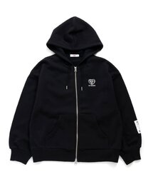 ダブルジップ裏起毛パーカー