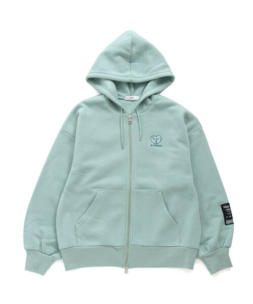 algy(アルジー)の「ダブルジップ裏起毛パーカー(パーカー・キッズ・ミント/ブラック/アイボリー・MEDIUM/X-SMALL/SMALL/XX-SMALL)」の6枚目の写真