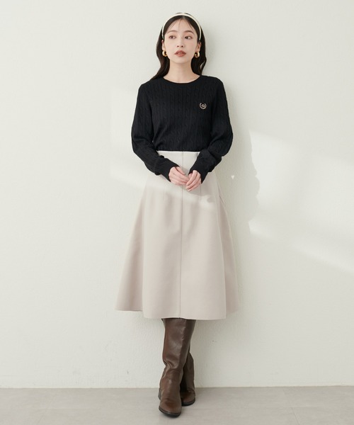 ウ－ルスカート natural couture（ナチュラルクチュール）の「サイドフレア