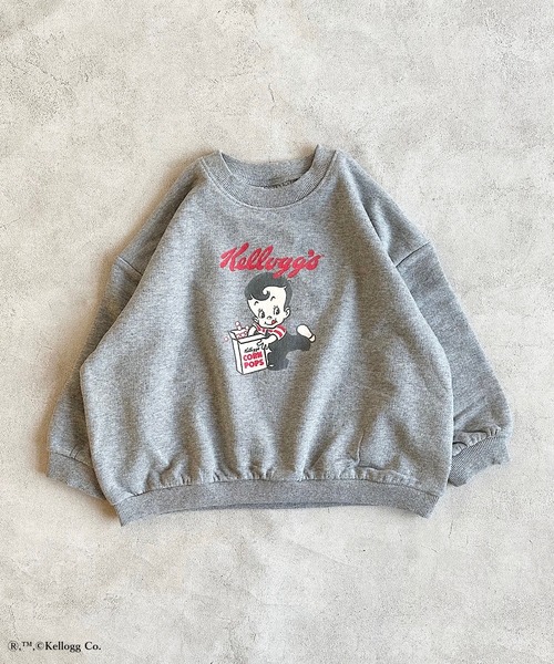 MARKEY'S(マーキーズ)の「【Kellogg's/ケロッグ】別注プリントトレーナー(80~150cm)(スウェット・キッズ・オフホワイト/杢グレー/チャコール・150/130/90/110/120/140/80/100)」の4枚目の写真