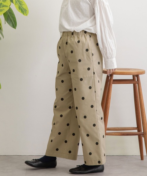 POU DOU DOU（プードゥドゥ）の「ドットプリントイージーワイドパンツ（その他パンツ・レディース・グリーン/ブラック/グレー系その他・3）」の5枚目の写真