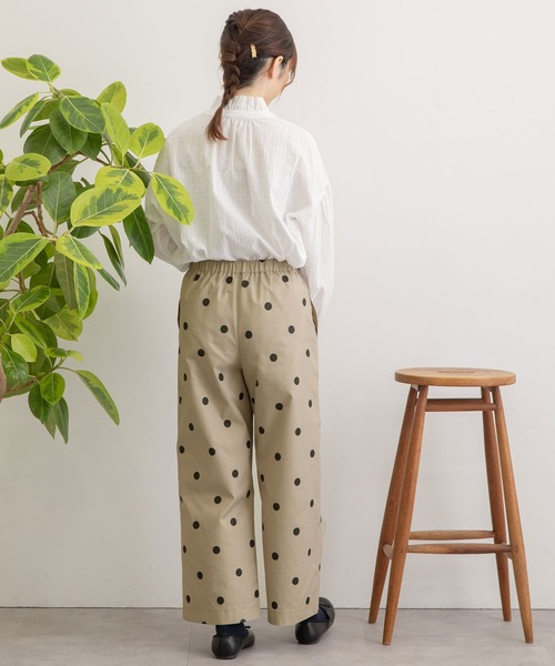 POU DOU DOU（プードゥドゥ）の「ドットプリントイージーワイドパンツ（その他パンツ・レディース・グリーン/ブラック/グレー系その他・3）」の8枚目の写真