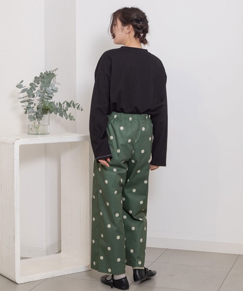 POU DOU DOU（プードゥドゥ）の「ドットプリントイージーワイドパンツ（その他パンツ・レディース・グリーン/ブラック/グレー系その他・3）」の15枚目の写真