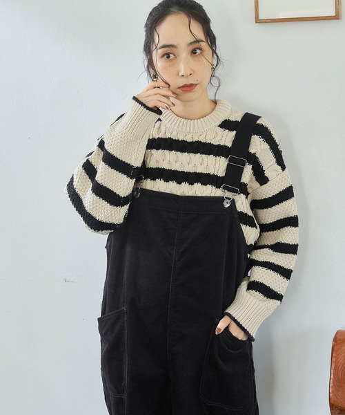 studio CLIP（スタディオクリップ）の「【毛玉になりにくい/マシンウォッシャブル】3ゲージお手入れらくらくケーブルニット（ニット/セーター・レディース・その他1/その他2/アイボリー・FREE）」の11枚目の写真