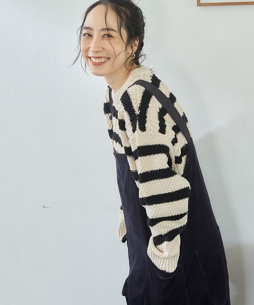 studio CLIP（スタディオクリップ）の「【毛玉になりにくい/マシンウォッシャブル】3ゲージお手入れらくらくケーブルニット（ニット/セーター・レディース・その他1/その他2/アイボリー・FREE）」の12枚目の写真