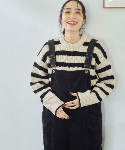 studio CLIP（スタディオクリップ）の「【毛玉になりにくい/マシンウォッシャブル】3ゲージお手入れらくらくケーブルニット（ニット/セーター・レディース・その他1/その他2/アイボリー・FREE）」の13枚目の写真