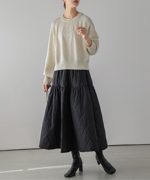 La-gemme(ラジェム)の「2タイプニット(ニット/セーター・レディース・ブラック系1/ライトグレー系2/ブラック系2/ブラウン系1/ホワイト系1/ホワイト系2/ブラウン系2/ライトグレー系1・フリー)」の10枚目の写真