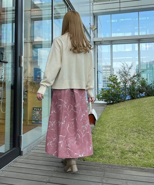 couture brooch（クチュールブローチ）の「◆【程よいゆとりのこなれ感】ウール混ハイネックニット（ニット/セーター・レディース・ライトパープル/グリーン/アイボリー/チャコールグレー・42/34/38）」の15枚目の写真