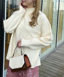 couture brooch | 【程よいゆとりのこなれ感】ウール混ハイネックニット(ニット/セーター)