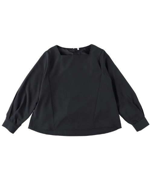 coca(coca)(コカ)の「裏起毛バックパールブラウス(シャツ/ブラウス・レディース・ブラック/ブルー・M/L)」の12枚目の写真