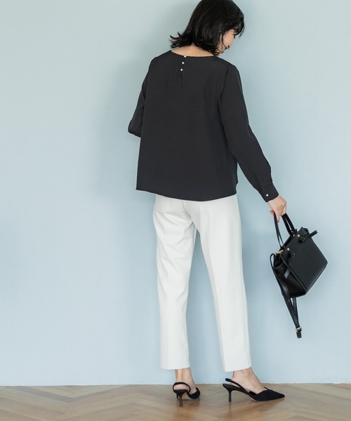 coca(coca)(コカ)の「裏起毛バックパールブラウス(シャツ/ブラウス・レディース・ブラック/ブルー・M/L)」の10枚目の写真