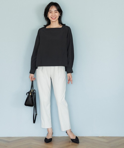 coca(coca)(コカ)の「裏起毛バックパールブラウス(シャツ/ブラウス・レディース・ブラック/ブルー・M/L)」の7枚目の写真