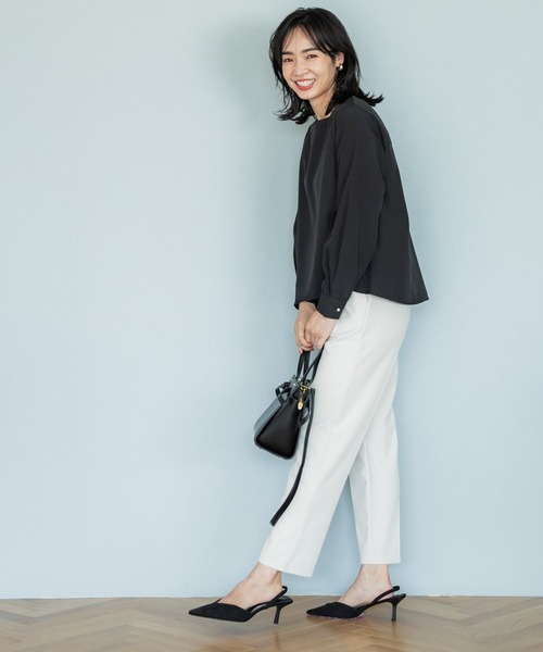 coca(coca)(コカ)の「裏起毛バックパールブラウス(シャツ/ブラウス・レディース・ブラック/ブルー・M/L)」の9枚目の写真