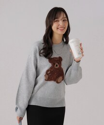 ◆ベアージャカードニットトップス
