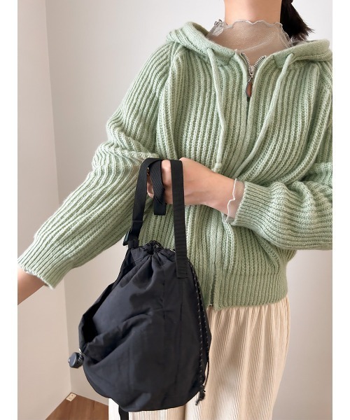 HEILIS（ヘイリス）の「フルジップニットパーカー / ニットパーカー