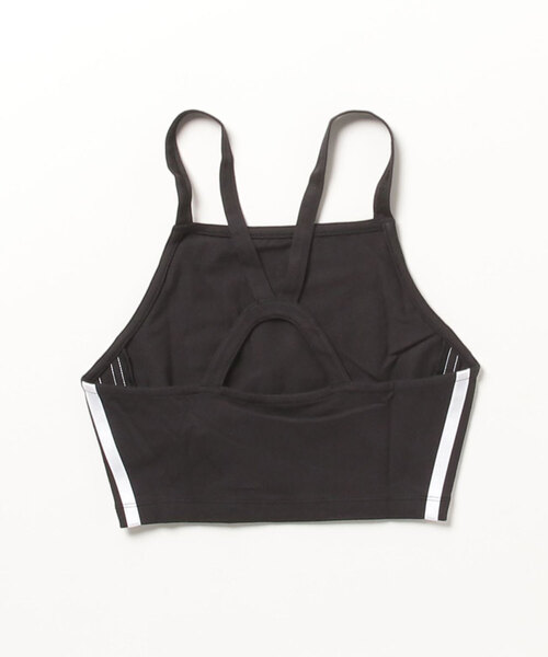 adidas（アディダス）の「adidas 3 S CROP TOP / アディカラー スリーストライプス クロップトップ（キャミソール・レディース・ブラック・L/S/M）」の6枚目の写真