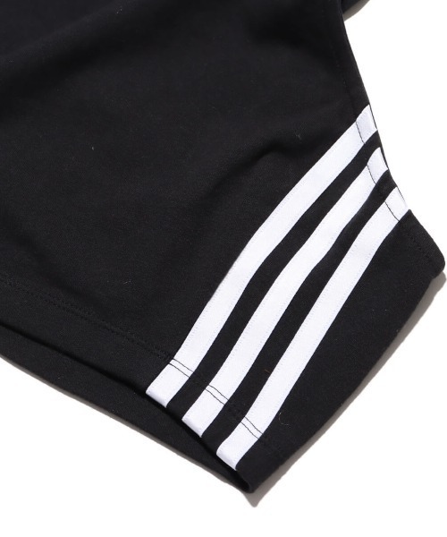 adidas（アディダス）の「adidas 3 S CROP TOP / アディカラー スリーストライプス クロップトップ（キャミソール・レディース・ブラック・L/S/M）」の4枚目の写真