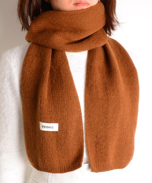 VIBGYOR Women（ヴィブジョー　ウィメン）の「【urge select】ベーシック マフラー（マフラー・レディース・オフホワイト/レッド/ピンク/イエロー/グリーン/ブラウン系1/ブラウン系2/ブラウン系3/ブルー系1/ブルー系2/ブルー系3/ブラック/グレー/ベージュ・FREE）」の6枚目の写真