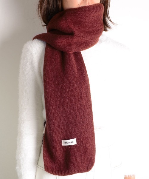 VIBGYOR Women（ヴィブジョー　ウィメン）の「【urge select】ベーシック マフラー（マフラー・レディース・オフホワイト/レッド/ピンク/イエロー/グリーン/ブラウン系1/ブラウン系2/ブラウン系3/ブルー系1/ブルー系2/ブルー系3/ブラック/グレー/ベージュ・FREE）」の7枚目の写真