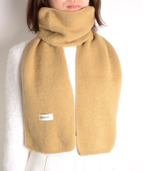 VIBGYOR Women（ヴィブジョー　ウィメン）の「【urge select】ベーシック マフラー（マフラー・レディース・オフホワイト/レッド/ピンク/イエロー/グリーン/ブラウン系1/ブラウン系2/ブラウン系3/ブルー系1/ブルー系2/ブルー系3/ブラック/グレー/ベージュ・FREE）」の8枚目の写真