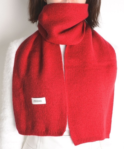 VIBGYOR Women（ヴィブジョー　ウィメン）の「【urge select】ベーシック マフラー（マフラー・レディース・オフホワイト/レッド/ピンク/イエロー/グリーン/ブラウン系1/ブラウン系2/ブラウン系3/ブルー系1/ブルー系2/ブルー系3/ブラック/グレー/ベージュ・FREE）」の14枚目の写真