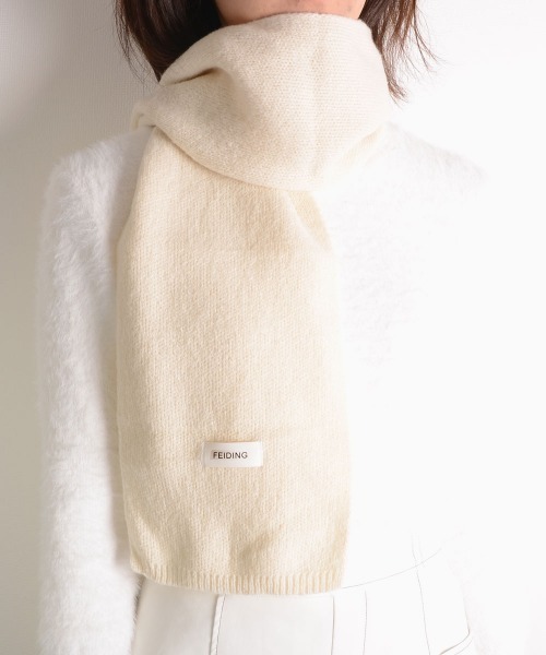 VIBGYOR Women（ヴィブジョー　ウィメン）の「【urge select】ベーシック マフラー（マフラー・レディース・オフホワイト/レッド/ピンク/イエロー/グリーン/ブラウン系1/ブラウン系2/ブラウン系3/ブルー系1/ブルー系2/ブルー系3/ブラック/グレー/ベージュ・FREE）」の2枚目の写真