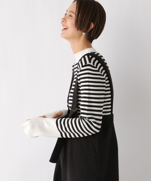 LEPSIM（レプシィム）の「12ゲージ配色リブハイネックプルオーバー　990510（ニット/セーター・レディース・ブラック/グレー/ブルー/ホワイト×ブラック/ホワイト・FREE）」の19枚目の写真