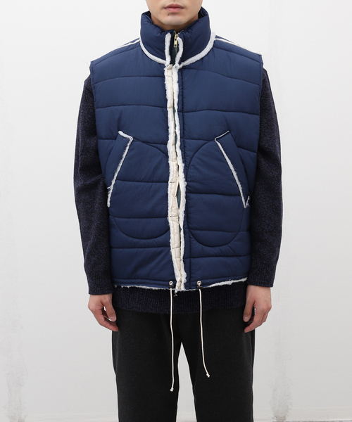 CAMIEL FORTGENS（カミエル フォートへンス）の「【CAMIEL FORTGENS / カミエル・フォートヘンス】BODY WARMER PADDED NYLON VEST（ダウンベスト・メンズ・ネイビー/カーキ・MEDIUM）」の10枚目の写真