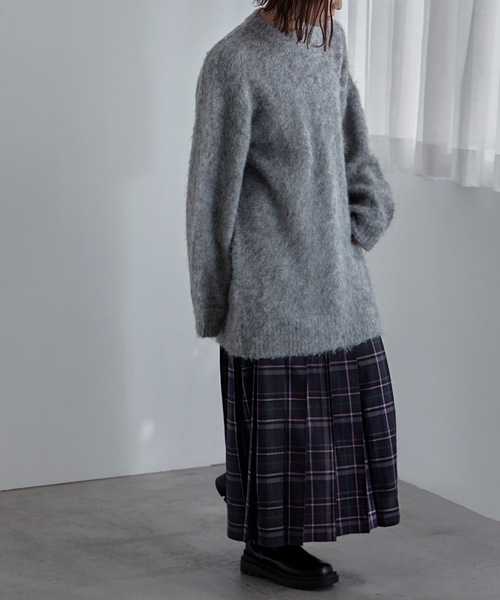 etoll.（エトル）の「チェック柄タックプリーツロングスカート（スカート・レディース・ネイビー/グリーン・M）」の14枚目の写真