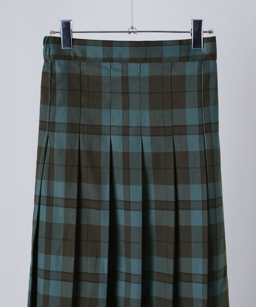 etoll.（エトル）の「チェック柄タックプリーツロングスカート（スカート・レディース・ネイビー/グリーン・M）」の19枚目の写真