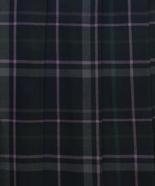 etoll.（エトル）の「チェック柄タックプリーツロングスカート（スカート・レディース・ネイビー/グリーン・M）」の22枚目の写真