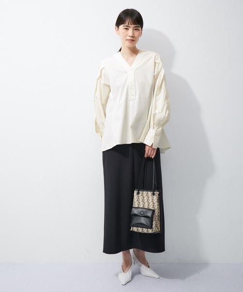 ADAM ET ROPE' アダムエロペ　レイヤードペプラムチュニック　ホワイト ADAM ET ROPE'｜レイヤードペプラムチュニック | Rakuten
