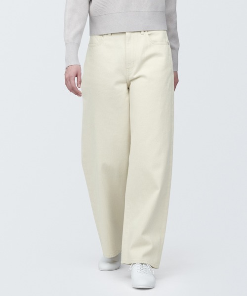 【MaxMara】関税込★「ミナ」ホワイトバギーパンツ ミーナ] コットン ツイル バギー パンツ, white | 