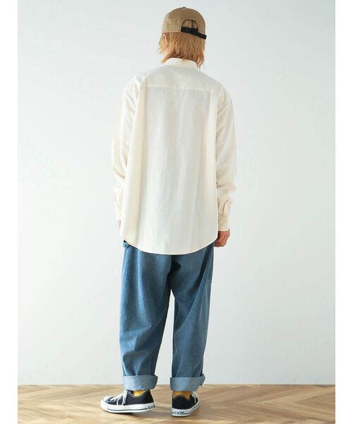 CRAFT STANDARD BOUTIQUE(クラフトスタンダードブティック)の「T/Rバンドカラーシャツ(シャツ/ブラウス・メンズ・ブラック/チャコールグレー/アイボリー/グレイッシュベージュ・M/L/XL)」の8枚目の写真