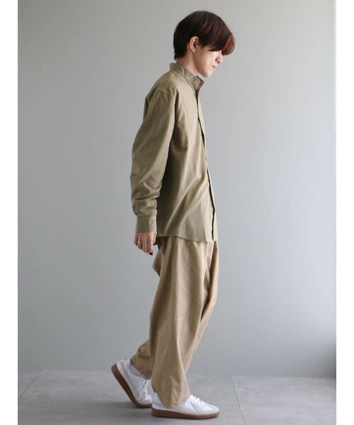 CRAFT STANDARD BOUTIQUE(クラフトスタンダードブティック)の「T/Rバンドカラーシャツ(シャツ/ブラウス・メンズ・ブラック/チャコールグレー/アイボリー/グレイッシュベージュ・M/L/XL)」の20枚目の写真