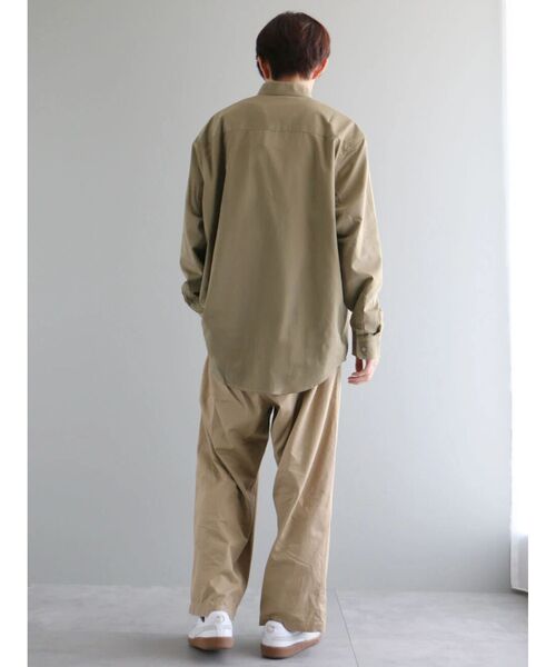 CRAFT STANDARD BOUTIQUE(クラフトスタンダードブティック)の「T/Rバンドカラーシャツ(シャツ/ブラウス・メンズ・ブラック/チャコールグレー/アイボリー/グレイッシュベージュ・M/L/XL)」の15枚目の写真