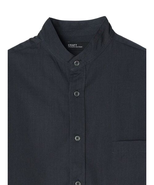CRAFT STANDARD BOUTIQUE(クラフトスタンダードブティック)の「T/Rバンドカラーシャツ(シャツ/ブラウス・メンズ・ブラック/チャコールグレー/アイボリー/グレイッシュベージュ・M/L/XL)」の21枚目の写真