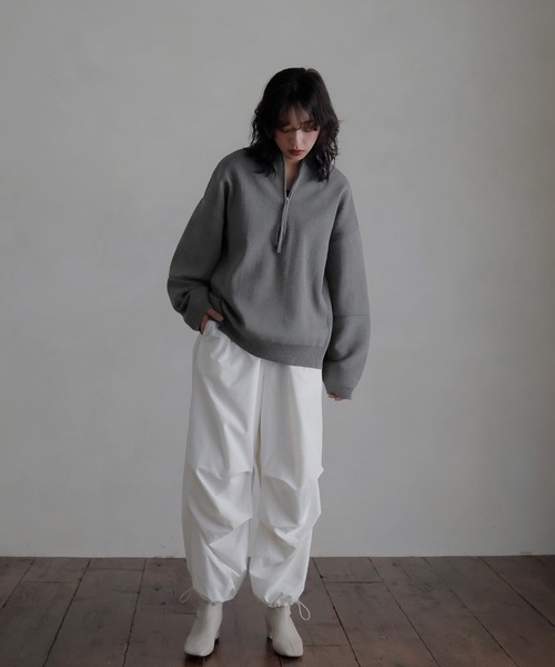 hellam（へラム）の「ハーフZIPニットプルオーバー（ニット/セーター