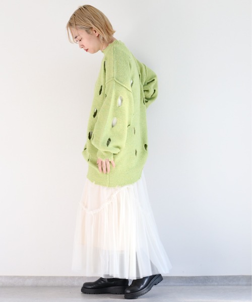 cepo(セポ)の「アシメトリーチュールスカート(スカート・レディース・ブラック/グレー/オフホワイト・M)」の19枚目の写真
