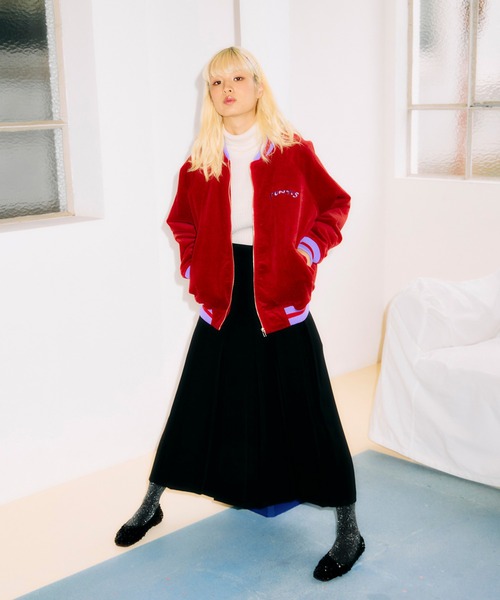 PUNYUS（プニュズ）の「ボックスプリーツロングスカート（スカート・レディース・グレー/ブラック・1/2/3/4）」の8枚目の写真