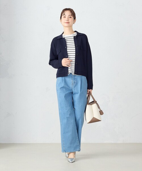 COMME CA ISM（コムサイズム）の「デニム　ワイドパンツ / セットアップ対応（デニムパンツ・レディース・ブルー/インディゴブルー・SMALL/MEDIUM/LARGE）」の9枚目の写真