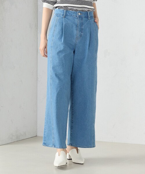 COMME CA ISM（コムサイズム）の「デニム　ワイドパンツ / セットアップ対応（デニムパンツ・レディース・ブルー/インディゴブルー・SMALL/MEDIUM/LARGE）」の10枚目の写真